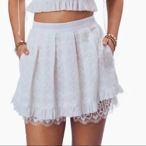 FOR LOVE AND LEMONS ruffle skort XS, NWT